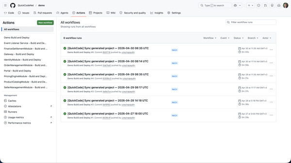 GitHub Actions workflows