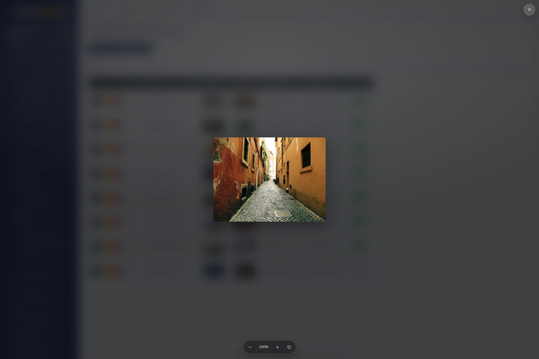 Image preview lightbox in admin portal