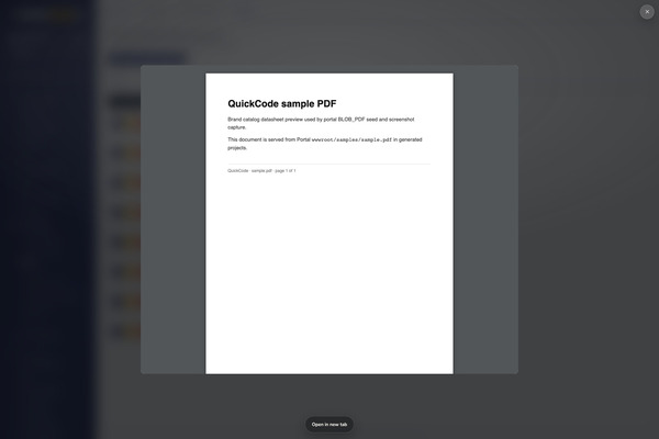 PDF preview lightbox in admin portal