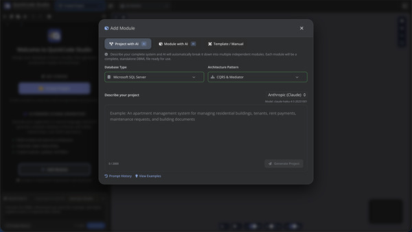 Create project with AI