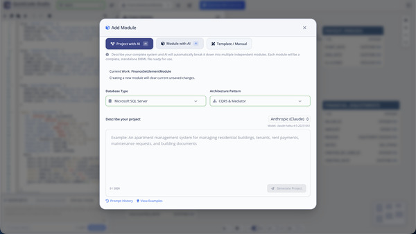 Create project with AI