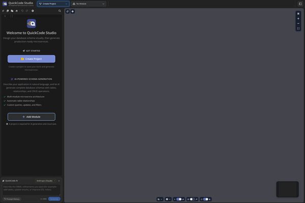 Empty project state
