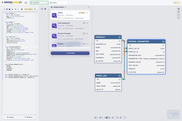 Manage Modules panel