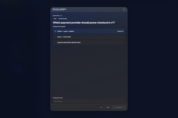 BRD discovery quiz answering an open requirements question