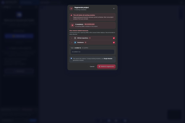 Improve — regenerate project