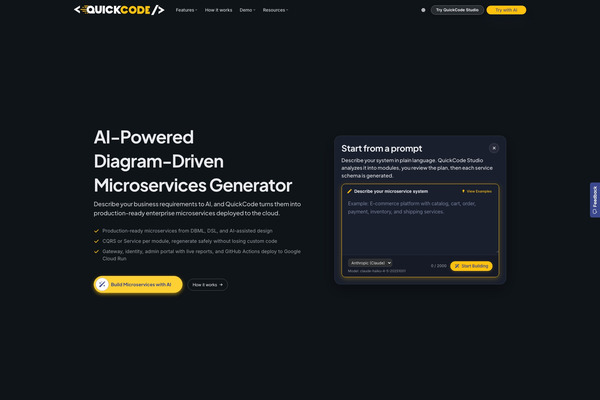 User Prompt — generate with AI