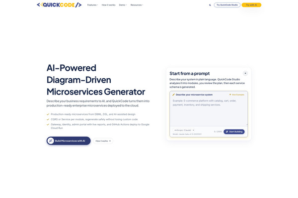 User Prompt — generate with AI